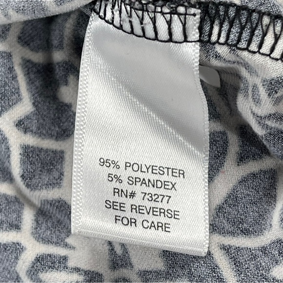 Croft & Barrow size Xl cream & black short sleeve tribal floral design shirt EUC - Picture 9 of 9